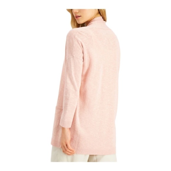 Eileen Fisher High Collar Linen Blend Cardigan - Picture 5 of 7